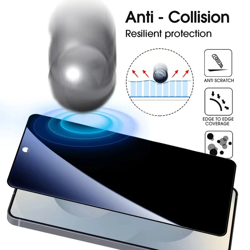1-5Pcs Dust Free Easy Install Privacy Screen Protector For Samsung Galaxy S26 Ultra S25 Edge S23 S24 S21 S22 Plus Tempered Glass