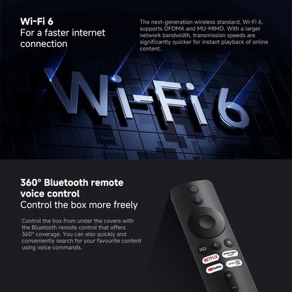Global Version Xiaomi TV Box S 3rd Gen 4K Ultra HD Bluetooth 5.2 Wifi6 32GB ROM Google TV Google Assistant Smart Media Player