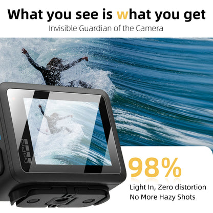 9H Hardness Glass for Gopro Lit Hero, Screen & Lens Protector Clear Ultra-HD Tempered Glass Anti-scratch Film Accessories