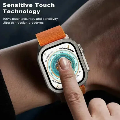 2PCS HD Metal Tempered Glass For Apple Watch Ultra 49mm Screen Protector Anti-Scratch Bumper Full Film for IWatch Ultra 49mm