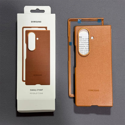 Original Leather Case For Samsung Z Fold 7 5G Slim Shockproof Back Cover Bumper For Galaxy Z Fold 7 6 Leather Mobile Phone Shell