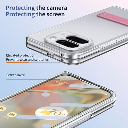 transparent acrylic Magnetic charging Cover For Google Pixel 10 Pro Fold bracket camera screen saver shockproof phone Case