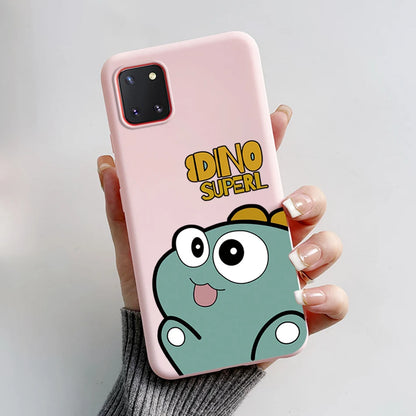 For Samsung Galaxy Note10 Lite Case SM-N770F 6.7'' Cute Bear Cartoon Cat Cover Soft TPU Phone Case For Samsung Note 10 Lite Bags