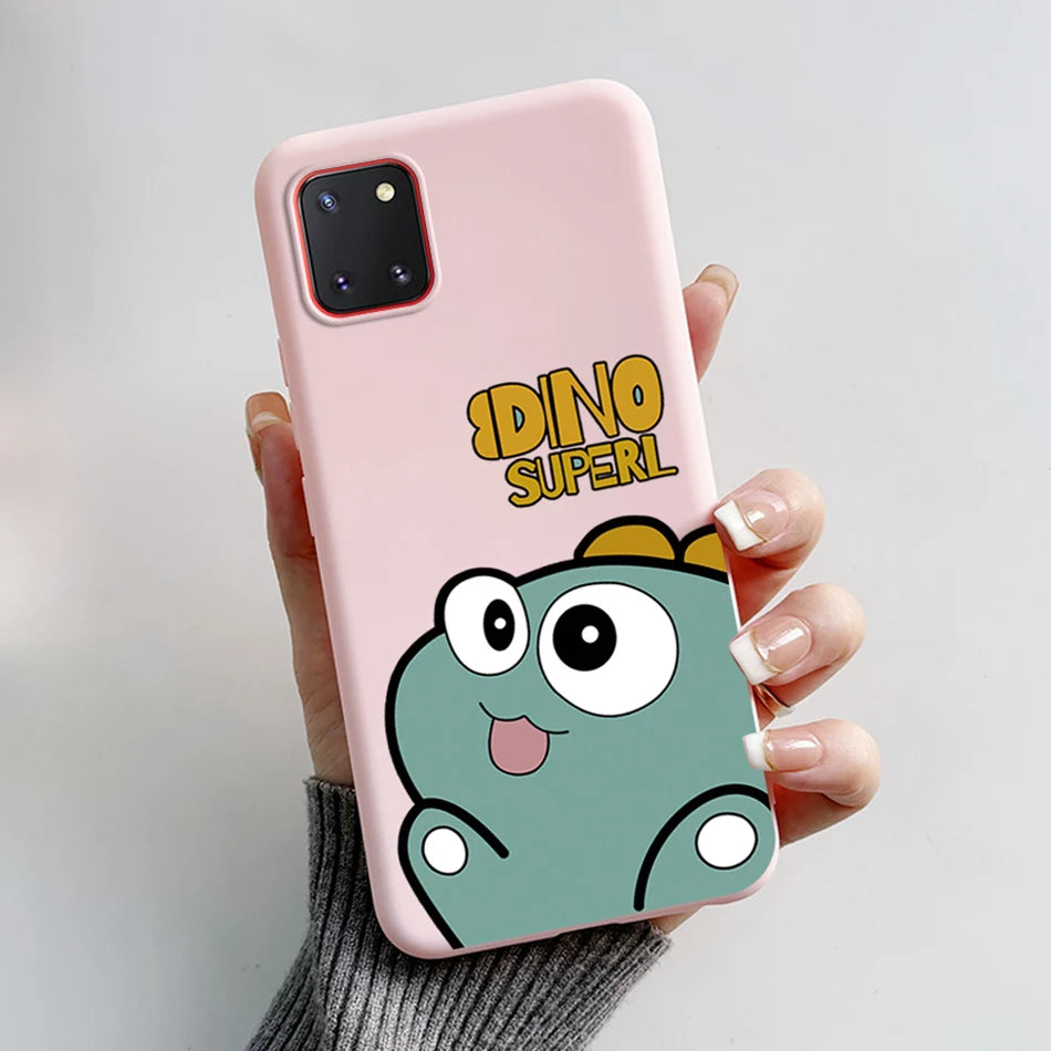 For Samsung Galaxy Note10 Lite Case SM-N770F 6.7'' Cute Bear Cartoon Cat Cover Soft TPU Phone Case For Samsung Note 10 Lite Bags