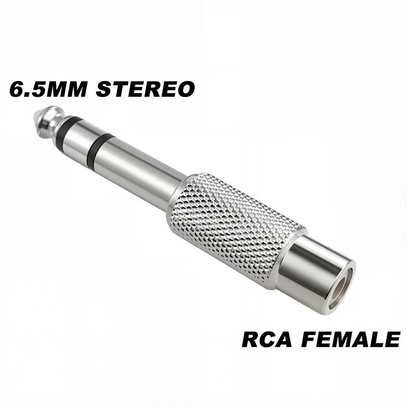 5Pcs 6.5/6.35mm Mono Stereo Audio Adapter TS Interconnect 1/8" 1/4" Male Plug to RCA Female Jack Connector Converter Speaker