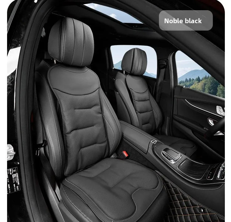 Universal Perforated Nappa Leather Car Seat Cover Luxury Sedan SUV Breathable Comfortable Cloud Cotton Cushions Car Seat Cover