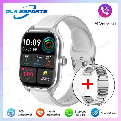 2026 New Smart Watch For Android IOS 2.01Inch Color Screen Bluetooth Call Blood Oxygen/Pressure Monitoring SmartWatch Women HT30
