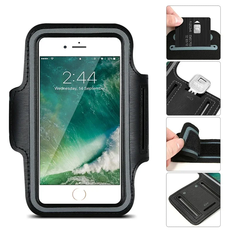 Mobile Phone Sports Holder For Samsung Galaxy S25 S24 S23 S22 S21 Plus Ultra FE Arm Band Running Bracelet Phone Case Bag On Hand