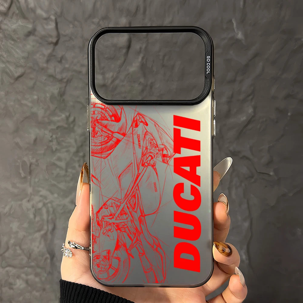 Fashion Racing For Samsung Galaxy S23 S24 S25 5G S26 Ultra Plus Fe Laser Cover D-DucatiS-S Cool IMD Case