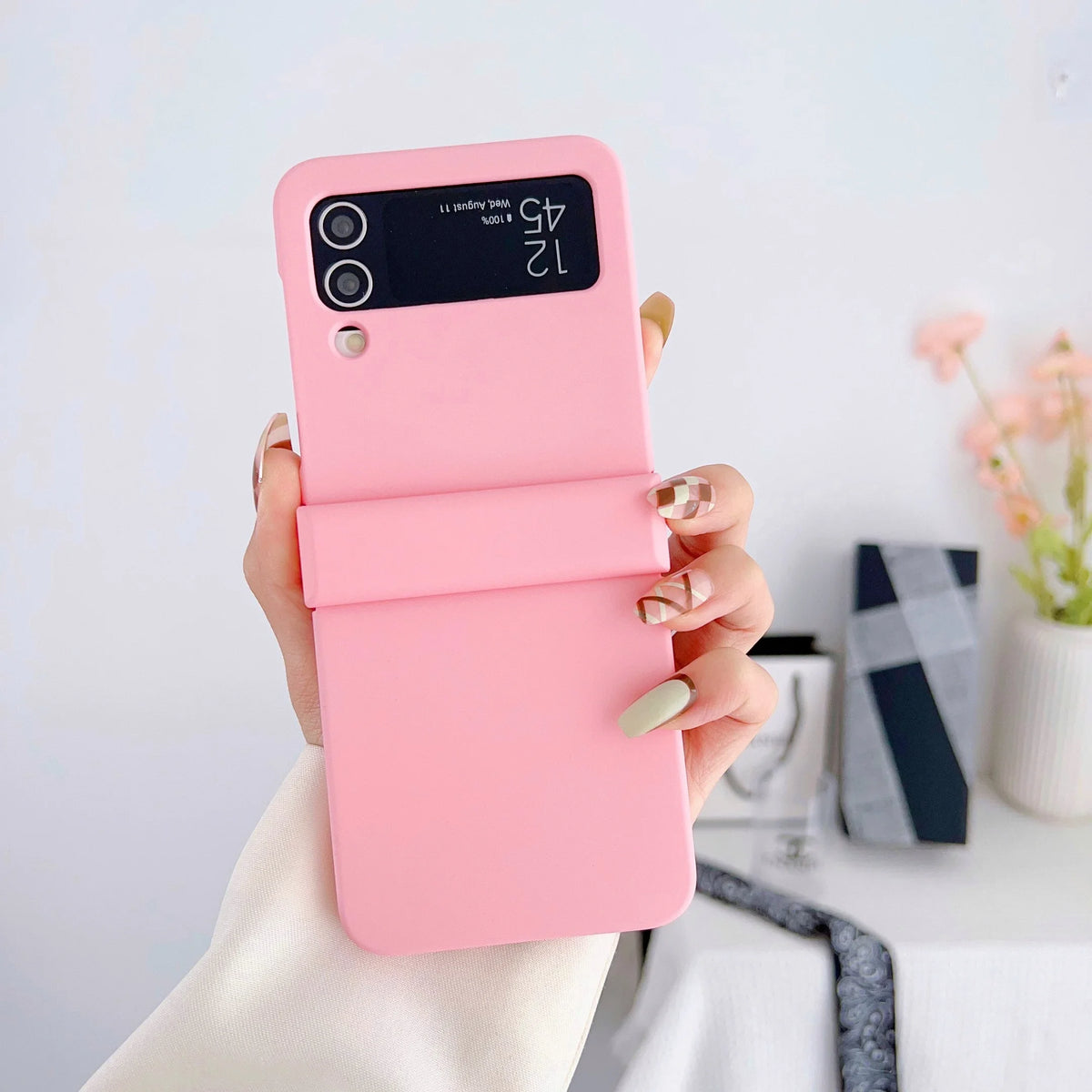 Luxury Ultra Slim Hard Folding Phone Case for Samsung Galaxy Z Flip 8 7 FE 6 5 4 3 Shockproof Foldable Skin Feel Protector Cover