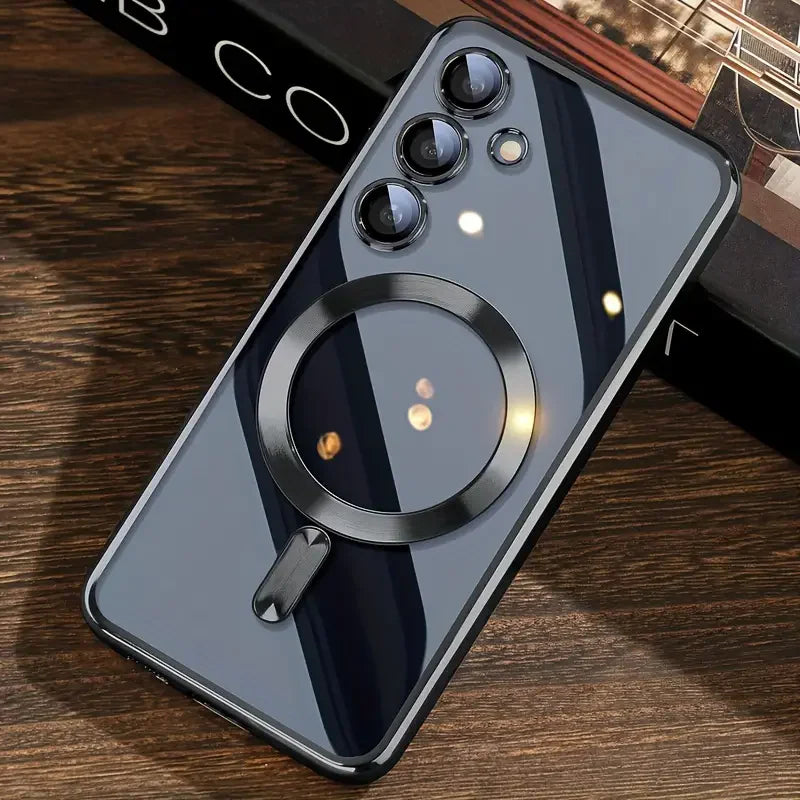 Transparent TPU Case For Samsung Galaxy S26 S25 S24 S23 S22 S21 Ultra Plus FE S24FE S24Ultra Note 20 For Magsafe Charge Cover