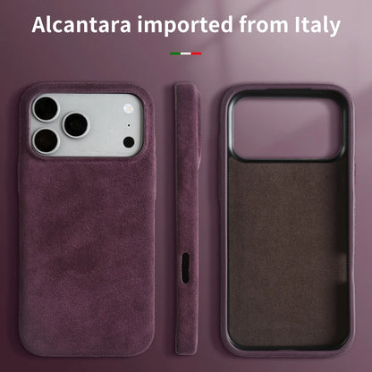 Luxury Magnetic For ALCANTARA Case For iPhone17 Pro Max 16 15 14 13 12 for Magsafe Artificial Leather Supercar Suede Phone Cover