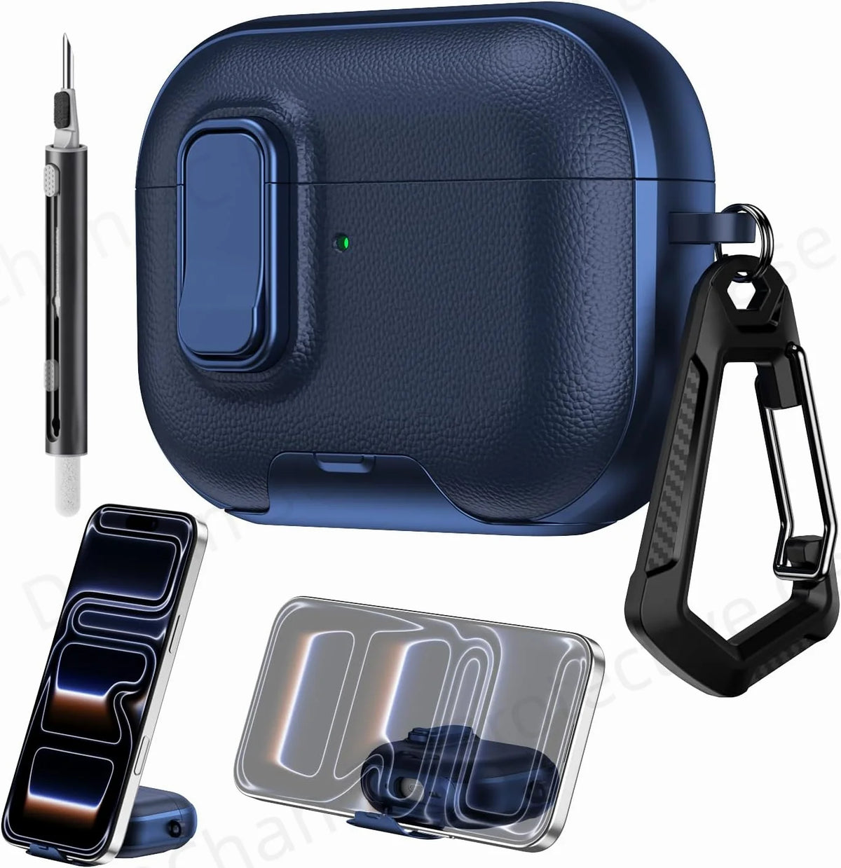 Safety Lock Case For AirPods Headphone Pro Pro 3 with Cleaning Kit Full Body Shockproof Protective Cover For AirPods 4 Pro3 2025
