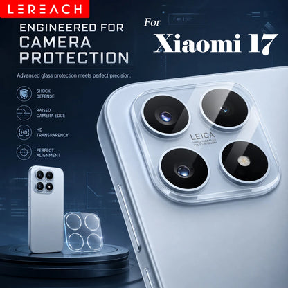Lereach for Xiaomi 17 Tempered Glass Camera Lens Protector Scratch Resistant High Transparency Camera Protector