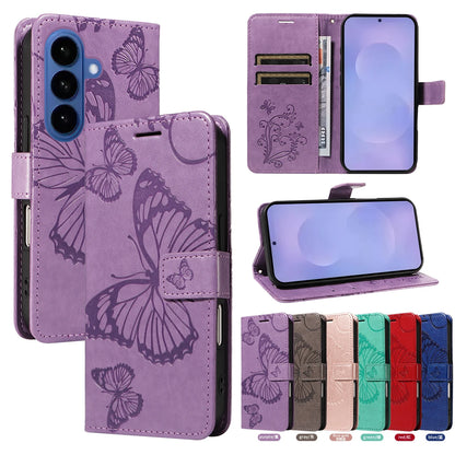 Wallet Case on For Coque Samsung Galaxy S26 S25 Edge S24 S23 S22 S21 S20 Ultra FE Plus Flip PU Luxury Leather Card Phone Cover