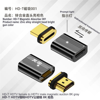 8K HDMI-compatible 2.1 Cable Connector Adapter 270 90 Degree Angle 2 Pieces Male To Female Converters Cable Adaptor Extender 3D