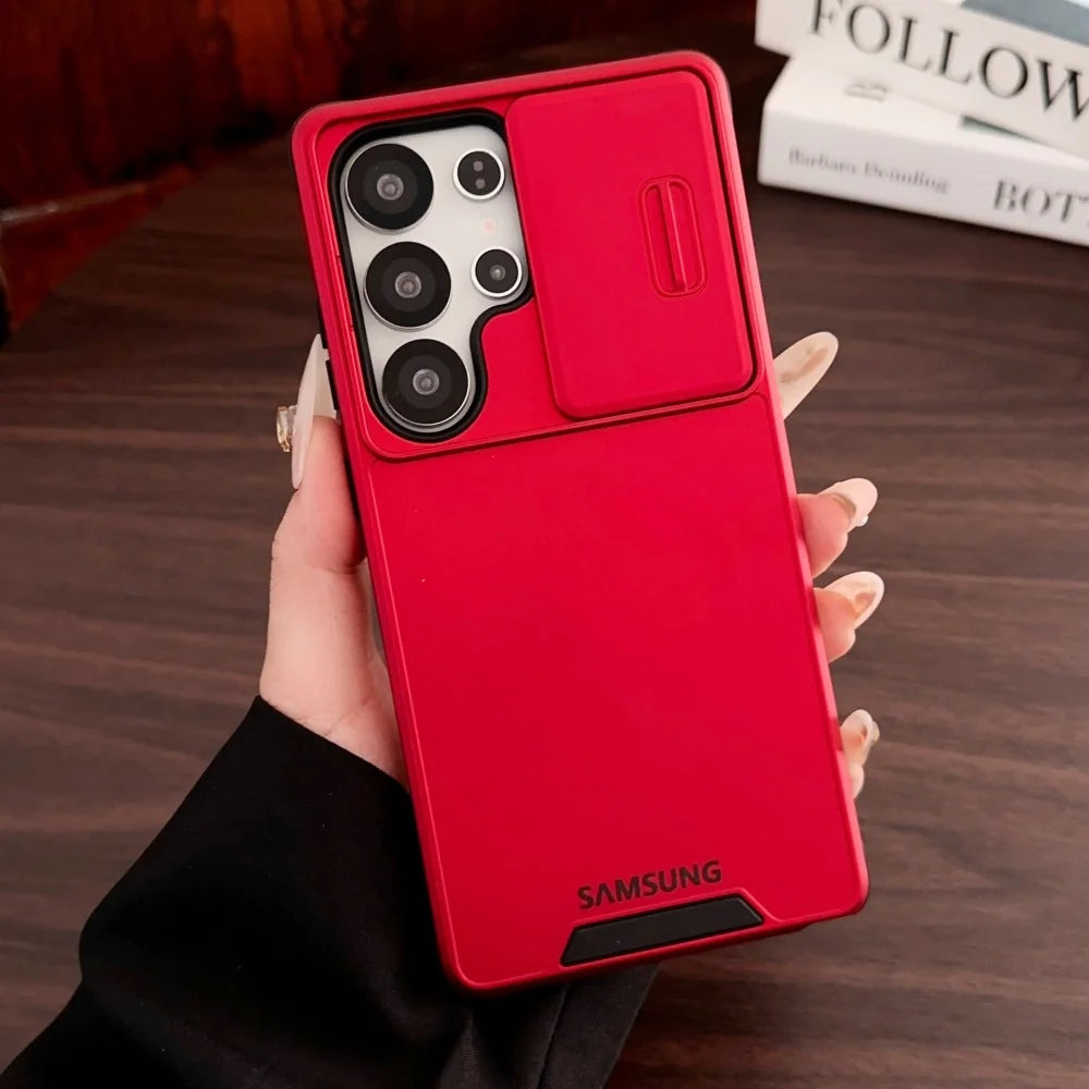 Military Grade Protection Cases For Samsung S26 S25 Ultra S24 S23 Plus S22 S21 S20 FE A16 A36 A56 A55 A35 5G Slide Camera Cover