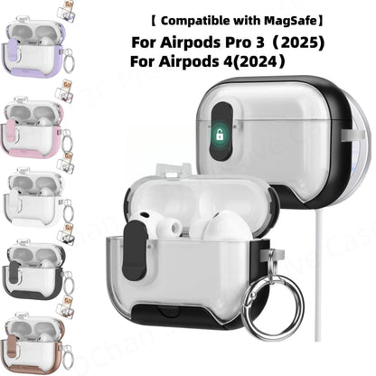 Cute Cover for AirPods 3 Pro 3/Airpod 4【 Compatible with MagSafe】Auto-Open Secure Lock Stand Cover for AirPods 5 2026 Earbuds