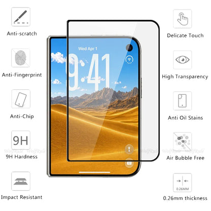 1/2/3/4PCS For iPhone Duo Glass iPhone Duo Tempered Glass Protective 9H Full Cover Glue Flat Outer Screen Protector iPhone Duo