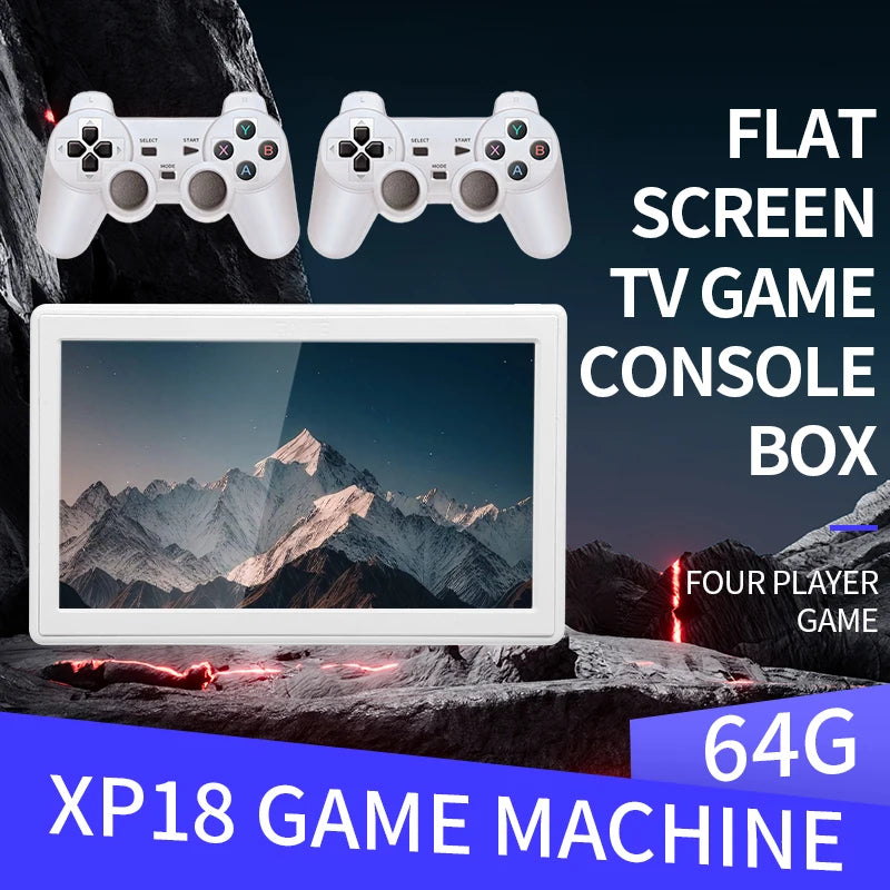 Coopreme XP18 TV Game Console HD Output 7'' Screen Retro Portable Video Console Wireless Controller Supports Simulator 4000mAh