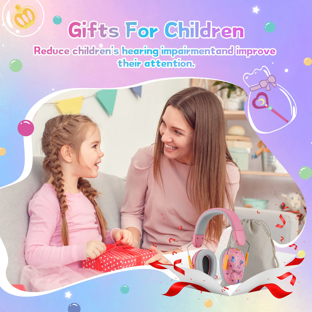 Baby Earmuffs 3-12 Years Old Child Baby Hearing Protection Safety Earmuffs Noise Reduction Ear Protector for Children Earphone