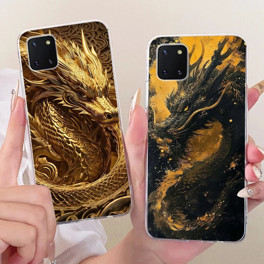 For Samsung Galaxy Note 10 Lite Case SM-N770F Luxury Flowers Painted Cover Soft Silicone Case For Samsung S10 Lite SM-G770F Bags