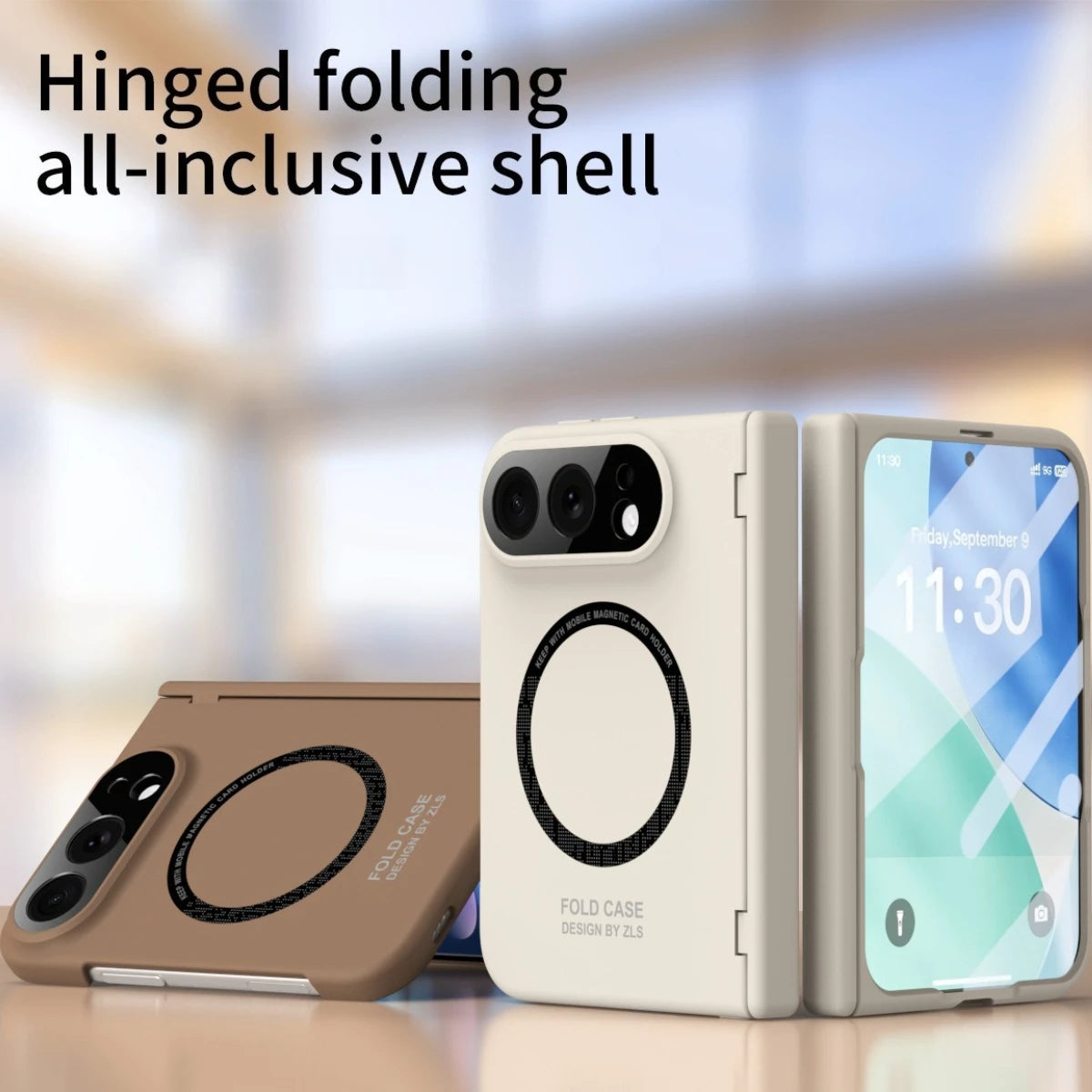 Full Cover For Magsafe Case Hinge Protection For iPhone Duo 2026 Magnetic Free Folding Phone Shell With Front Screen Protector