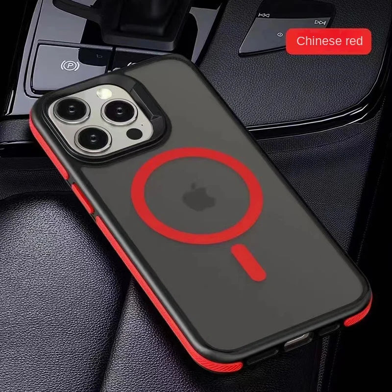 Magnetic Luxury Matte Translucent Armor Shockproof Case For iPhone 16 15 14 13 12 11 Pro Max for Magsafe Wireless Charge Cover