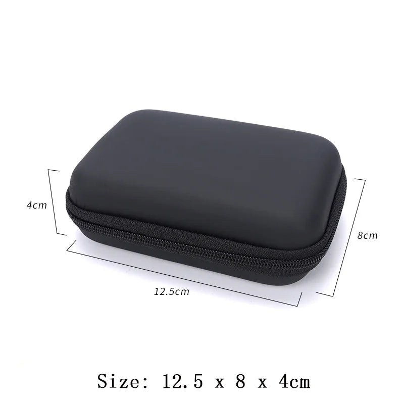 Portable Zipper Earphone Case Bag for Airpod Earpods KZ BA10 AS10 ES4 Charging Cable Accessories Mini Carrying Storage Bag Pouch