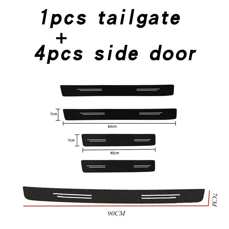 Car Door Sill Protector Carbon Fiber Threshold Stickers for Mazda 3 bk bl bj bn 323 Axela Atenza CX-3 CX-4 CX5 CX-7 CX-9 Auto