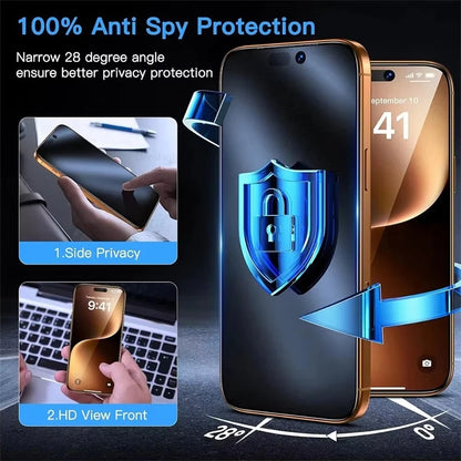 1-5Pcs Matte Privacy Tempered Glass Screen Protector For iPhone 18 17 Pro Max 16 15 14 Plus 13 11 12 XS Air 16e Dust Free Instal