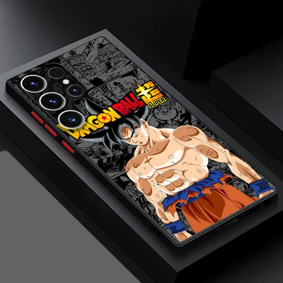 Back Phone Cover Case for Samsung Galaxy S23 Ultra S21 S22 Plus S25 Edge S24 FE S20 S9 S10 Dragon Ball Saiyan 4 Son Goku