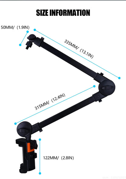 Microphone Support Spring-Free Microphone Cantilever Holder Foldable Stand Live Broadcast Stand Desktop Stand Long Arm Bracket