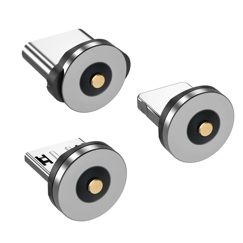 5PCS Magnetic Plug Connector Universal Round Magnetic Cable Type C Micro USB Magnet Replacement Parts for Mobile Phones