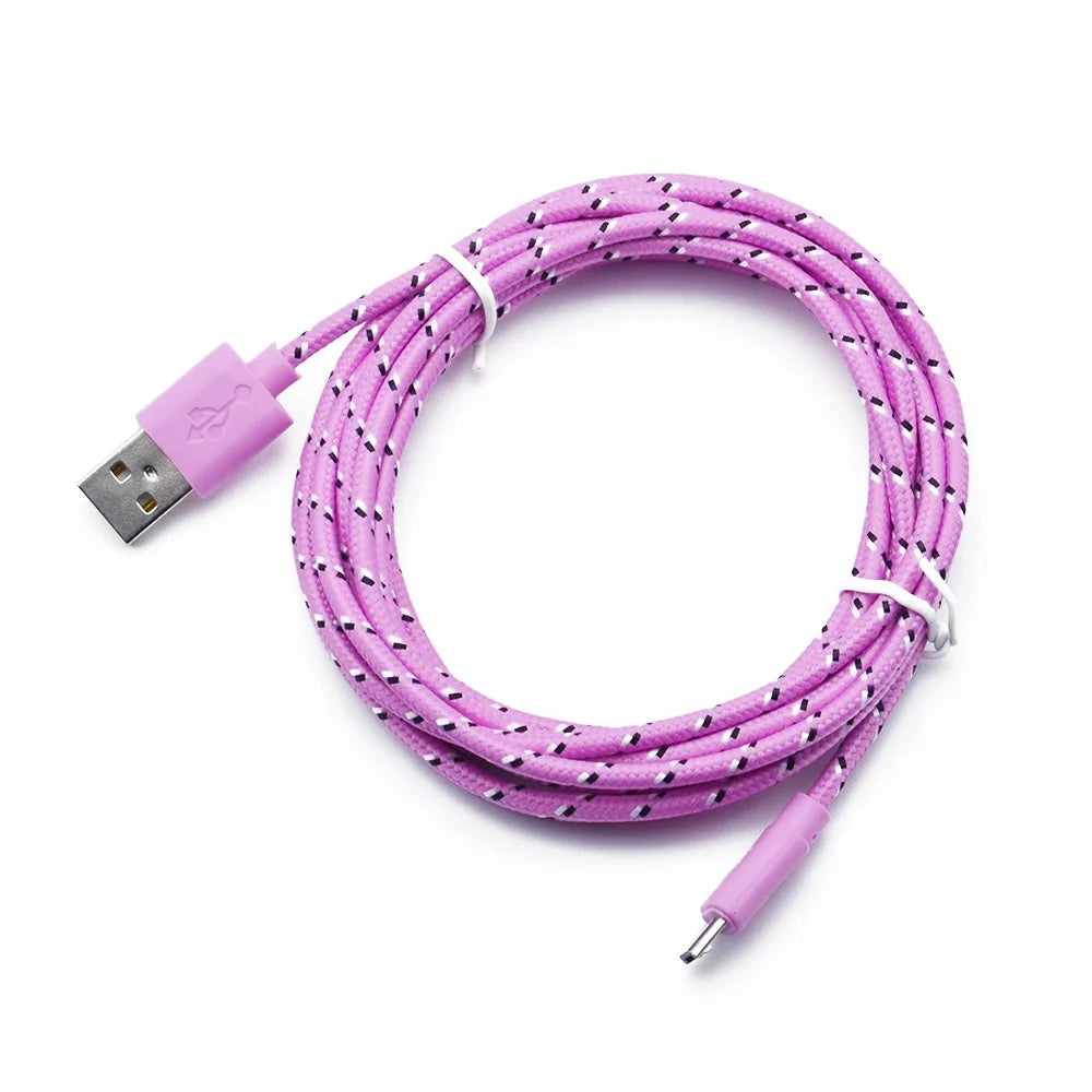 1M/2M/3M Micro USB Fast Charging Cable For Xiaomi Android Mobile Phone Data Sync Cable For Samsung Micro USB Charger Wire V8