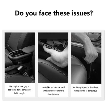 2pcs Car Seat Gap Filler Universal Various Vehicle Models Anti-Drop Interior Trim Accessories for Car Seat Side Gap Storage