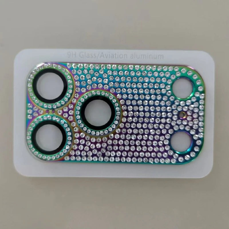 Bling Glitter Rhinestone Camera Lens Protector Full Cover For iPhone 18 17 16 15 14 Pro Max Plus Anti-scratch Camera Protection