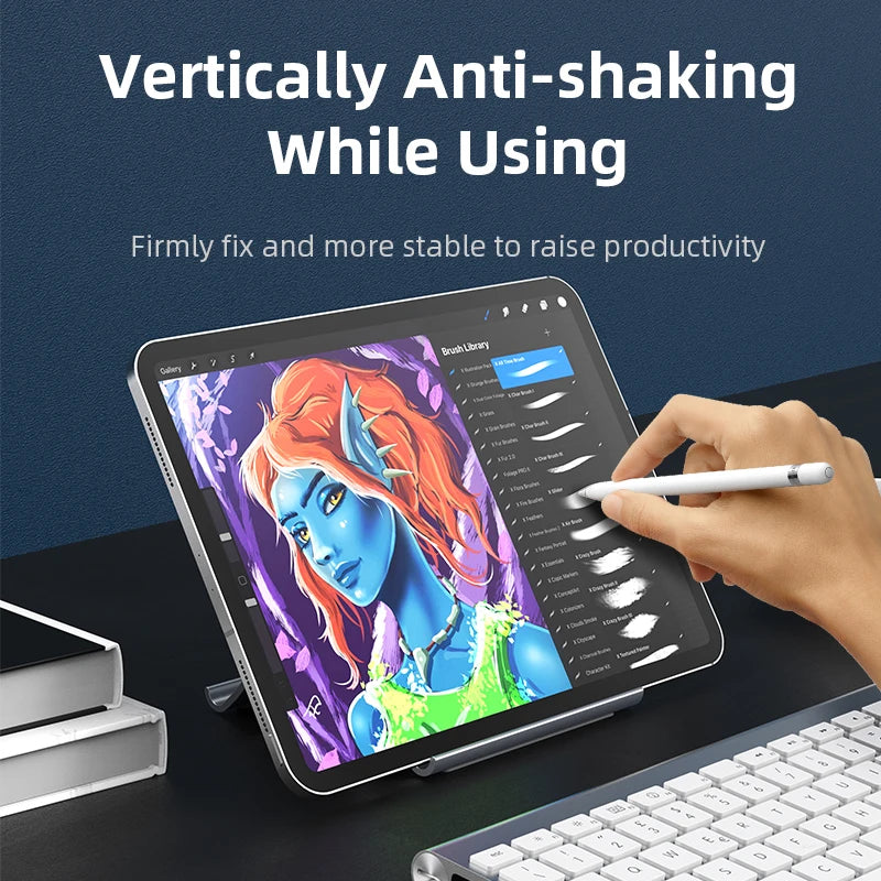 CABLETIME Vertical Laptop Stand Automatically Shrink Space-Saving Multifunctional Tablet Stand for MacBook Surface iPad Phone