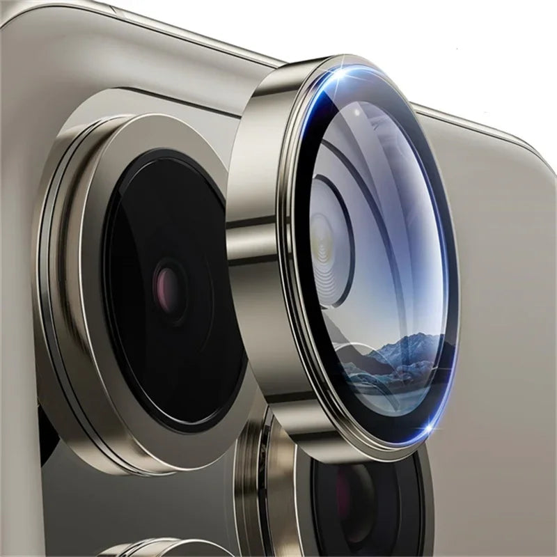 3D Metal Lens Protector Glass For iPhone 17 Pro 17Pro Max 17 Air Alloy Back Camera Ring Cover For iPhone 16 Pro 16 Pro Max Lens