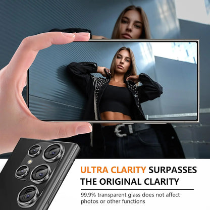 Metal Ring Glass Camera Lens Protector for Samsung Galaxy S26 S25 Ultra S24 S23 Plus S26Ultra S26Plus S26+ Camera Screen Cover