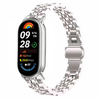 Metal Strap For Xiaomi Band 10 9 8 Belt Smartwatch Stainless Steel Mi Band 9 Bracelet Wristband Miband 11 Watchband Accessories