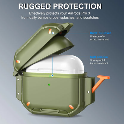 2026 for AirPod 5  Waterproof Case with Lock Sturdy Rugged Case Shockproof Headphone Case for AirPods Pro 3/4/5 Earbuds Cases