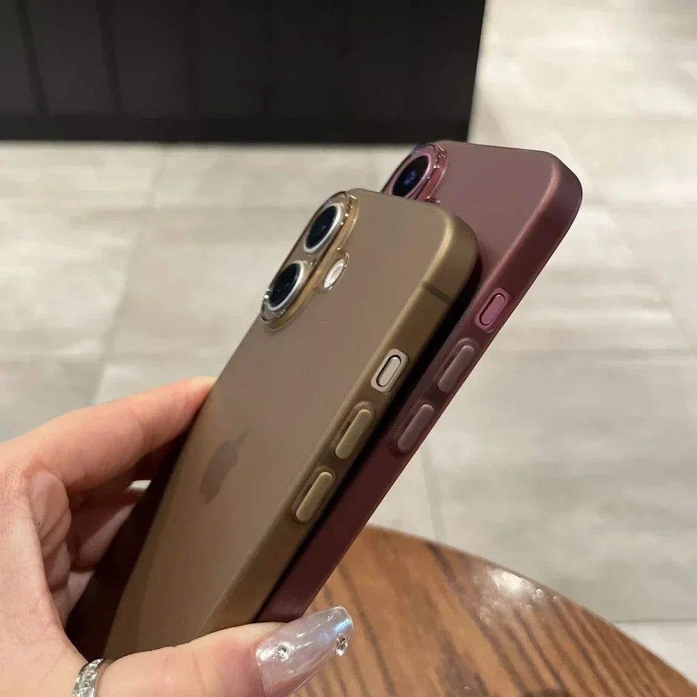 Ultra Thin PP Case For iPhone 17 16 15 14 13 12 11 Pro Max 16 15 Plus Matte Cover For iPhone 17 Air Slim Clear Shockproof Case