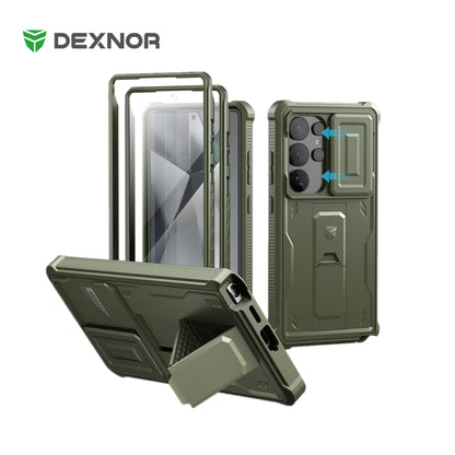 Dexnor For Samsung Galaxy S25/S25 Plus/S25 Ultra /S25 Edge 2025Case Full Body Shockproof Camera Cover &Built-in Screen Protector Kickstand