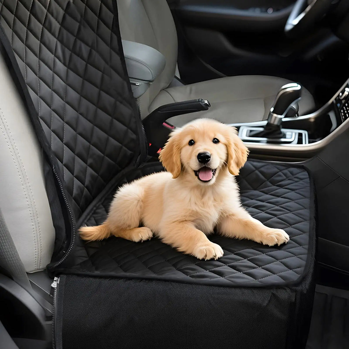 Dog Car Seat Large Waterproof Back Seat Extender for Dogs Cats, Waterproof Safety Car Seat Cushion Carrier Cover Easy Clean