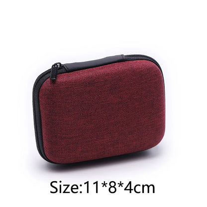 Portable Zipper Earphone Case Bag for Airpod Earpods KZ BA10 AS10 ES4 Charging Cable Accessories Mini Carrying Storage Bag Pouch