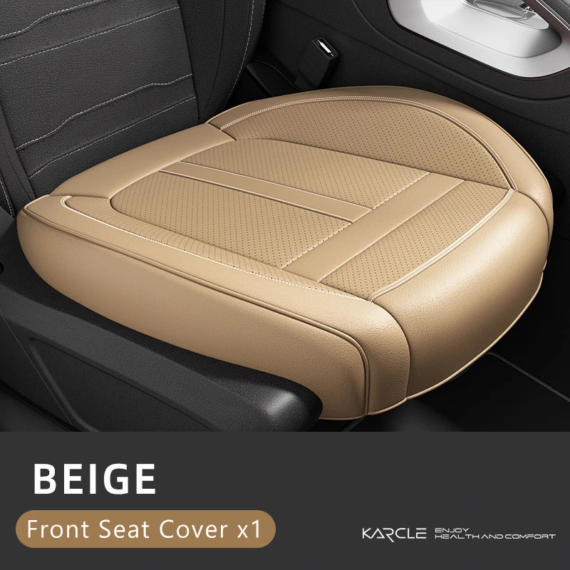 Car Seat Cover Punched NAPPA Leather Full Set Seat Protector Cover Universal Breathable Seat Cushion Auto Interior Universal Set