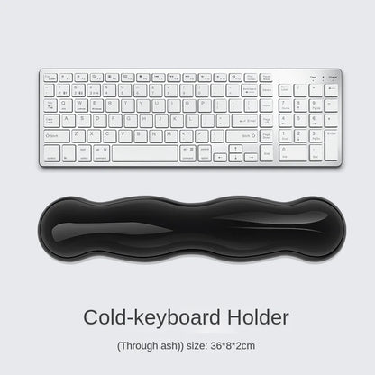 Silicone Keyboard Mouse Wrist Rest Support Ergonomic Wave Hand Pad Cushion Comfortable Soft For Gaming Office PC Computer Laptop