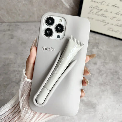 Hot Brand Lemontini Phone  Case for IPhone 11 12 13 14 15 16 Pro Max Plus 17 Air Makeup Lip Gloss Silicone Cover with Lip Glaze