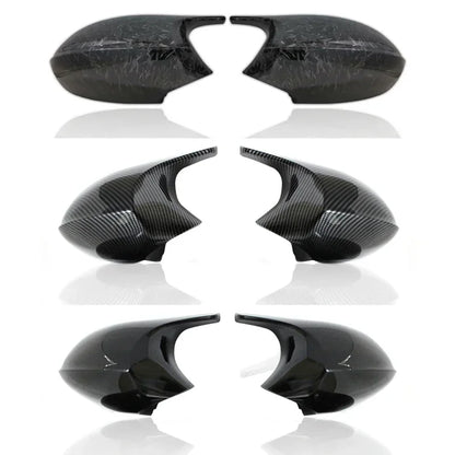 Carbon Fiber Glossy black Side Mirror Cover Replacement for BMW E90 E91 E92 E93 E81 E87 E82 E88 3 Series and 1 Series Wing Cover